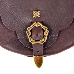 Bolsa de Cintura Estilo Renacentista con Cordón, de Cuero Genuino, Accesorio para Disfraz Vikingo - Product Image 3