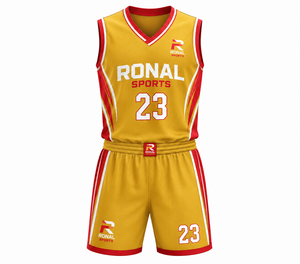 Ensemble d'uniformes de basketball personnalisés OEM ODM, maillot et short de basketball par sublimation, vêtements de sport pour hommes, polyester à séchage rapide, entraînement d'équipe - Product Image 1