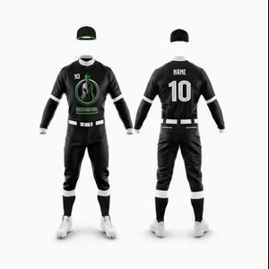 Ensemble uniforme de baseball de Miami 100 % polyester, maillot à manches longues avec impression en twill pour hommes - Product Image 2