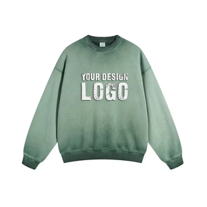 Sudadera con capucha de cuello redondo para hombre, de tejido grueso lavado, con logo frontal, corte regular, estilo casual urbano para invierno - Product Image 5