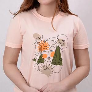 T-shirt femme uni à bas prix, 100% coton, taille adulte, coupe ajustée, manches courtes, décontracté, taille personnalisée - Product Image 4