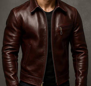 Veste universitaire en cuir véritable noir sur mesure de haute qualité pour hommes, tendance, avec logo personnalisé, manteau pour hommes, vestes pour hommes - Product Image 4