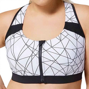 เสื้อชั้นในกีฬาแบบดันทรงสำหรับผู้หญิง ไซส์ผู้ใหญ่ รองรับแรงกระแทกสูง เหมาะสำหรับโยคะและฟิตเนส มีโลโก้ด้านหน้า แห้งเร็ว ระบายอากาศได้ดี ดีไซน์แบบ Racerback - Product Image 1