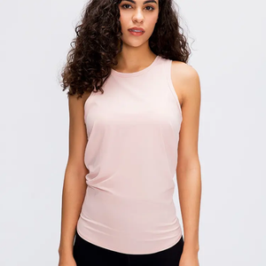 Débardeur de sport pour femme en coton 100% respirant et à séchage rapide, avec boutons en dentelle, idéal pour le yoga, l'entraînement et la détente - Product Image 6