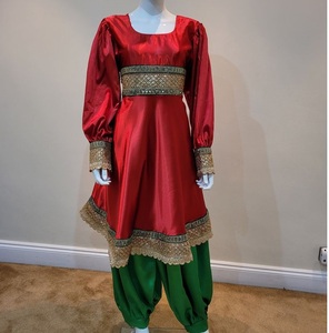 Breathable Afghan Woman Wedding Dress Stones Work Lace Fancy <b>Sequin</b> Pashtun Balochi Wear Pathani Kuchi Afghani Dress For Women - Product Image 6