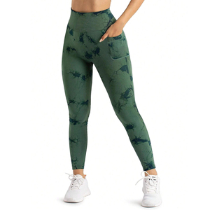 Leggings de yoga personnalisés de qualité supérieure pour femmes, doux, extensibles, taille haute, pantalons de sport en coton/bambou, grandes tailles - Product Image 1