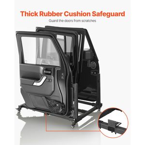 Jeep Wrangler JK JK JKU JL gladiatore carrello portaoggetti 4 porte mobili imbottito in gomma robusta porta portiera auto portaoggetti adatto - Product Image 4