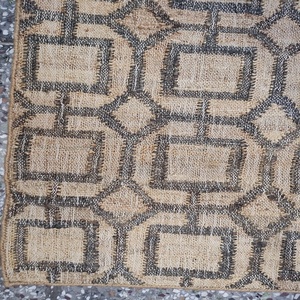 Alfombra Kilim Hecha a Mano, Moderna, 80% Yute, 20% Algodón, Reversible, Antideslizante, Apta para Mascotas, con Patrón Geométrico - Product Image 6