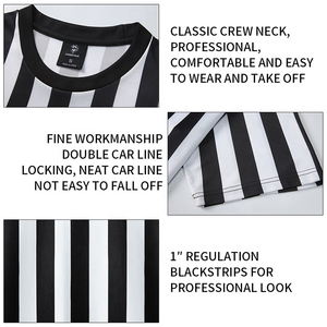 Camiseta de árbitro de fútbol para mujer y hombre, cuello redondo, camiseta deportiva de fútbol, camiseta de árbitro, jersey personalizable de alta calidad - Product Image 4
