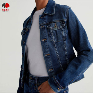 แจ็คเก็ตยีนส์คุณภาพพรีเมียมแบบสั่งทำพิเศษสำหรับผู้ชาย ยี่ห้อ Ryan Pro Gear ปิดด้วยกระดุม บุด้วยผ้าควิลท์ แห้งเร็ว พร้อมโลโก้แบบกำหนดเอง ดีไซน์ OEM - Product Image 3