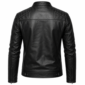 Casual Streetwear Fall Winter Premium Leather <b>Jacket</b> Fashion Outwear Slim Fit <b>Biker</b> Coat Warm Trend 2026 New Collection Men - Product Image 2