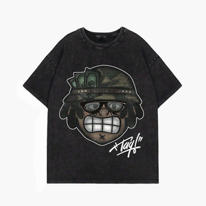Camiseta de Hombre 2026 con Estampado Digital Personalizado, Cuello Redondo, Manga Corta, Algodón Orgánico, Diseño Gráfico Divertido, Estilo Casual, Hombros Caídos - Product Image 1