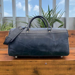 2025 nouveauté motif à carreaux usiné en cuir de vachette véritable grande capacité sac polochon nuit Weekender sacs pour unisexe - Product Image 5