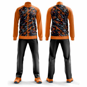 Survêtement en polyester avec logo personnalisé, vente en gros, OEM, ODM, qualité supérieure, ensemble veste et pantalon pour entraînement sportif, fabricant, usine - Product Image 3