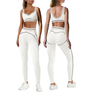 Ensemble de yoga pour femmes en tissu doux multicolores 100% polyester, très demandé, prix abordable. - Product Image 1