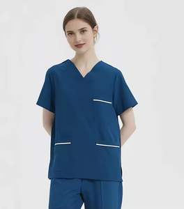 Uniformes Médicos: Blusa Sanitaria Ajustada y Pantalones Jogger de Lona con Múltiples Bolsillos, Sin Costuras y Resistentes a la Penetración de Agujas - Product Image 1