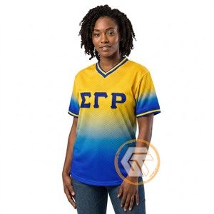 Camiseta Ecológica Personalizada de la Hermandad Femenina Sigma Gamma Rho, Sublimada, de Alta Calidad, Transpirable, Cuello en V, Manga Corta, para Verano - Product Image 4