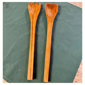 Natural Solid Acacia Wood Salad Server Resin Salad Server Hotel Ware <b>Kitchen</b> Ware Restaurant Dinner Ware <b>Table</b> Decor Salad Tools - Product Image 5