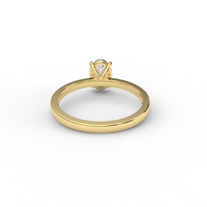 Luxury Women's 14K Solid White / Yellow / Rose Gold Oval White Lab-grown <b>Diamond</b> Ring with IGI Certificate - Product Image 3