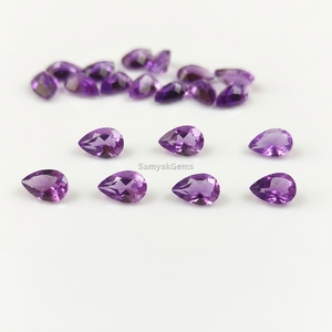 Ametista Natural Púrpura en Forma de Pera de 3x5mm, Gema Suelta Facetada de Alta Calidad, Lote al Por Mayor a Precio de Fábrica para la Fabricación de Joyas - Product Image 2