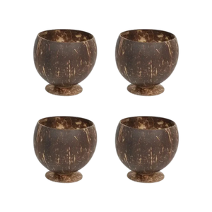 Gobelet en noix de coco jetable écologique et minimaliste, tasse à boire biodégradable et organique, style de vie végétalien, exportation mondiale durable - Product Image 4