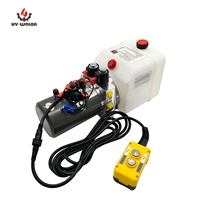 Nouvelle unité hydraulique 12V DC à double action avec réservoir en plastique de 4,5 litres, électrovanne double et pression de 22Mpa pour levage de remorque