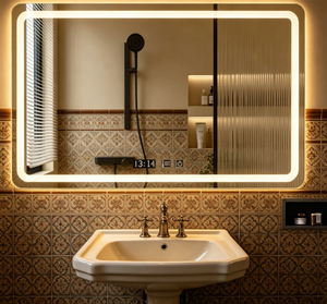 Espejo de Baño LED con Interruptor Táctil Antivaho, Espejo de Vanidad Rectangular Inteligente Montado en la Pared con Pantalla LED - Product Image 5