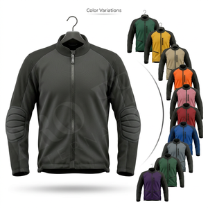 เสื้อแจ็คเก็ตมอเตอร์ไซค์แบบสั่งทำพิเศษ น้ำหนักเบา บุฟองน้ำเพื่อความปลอดภัย ซิปเต็มตัว ผ้า softshell สำหรับกีฬากลางแจ้งและการขี่มอเตอร์ไซค์ - Product Image 1