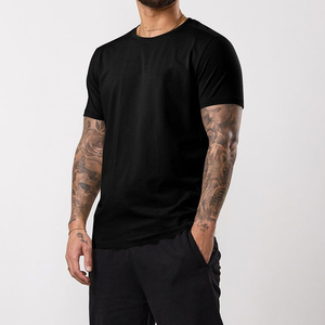 Camisetas al por mayor con impresión personalizada, logotipo bordado, camisetas de secado rápido para hombre, camisetas de algodón extragrandes lisas para hombre - Product Image 1