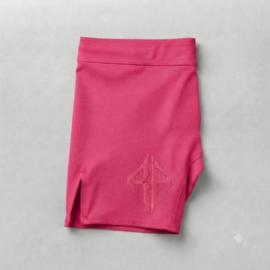 Shorts MMA pour homme rose à séchage rapide, taille élastique, couleur unie, en tissu tricoté Spandex/Polyester, longueur courte par RIVIAN ATLANTIC - Product Image 4