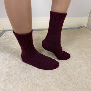 MONGOLIA Men's Burgundy <b>Ankle</b> <b>Socks</b> 100% Wool <b>Thick</b> Knitted Winter Daily Wear Thermo <b>Socks</b> Solid Color Regular Style - Product Image 6