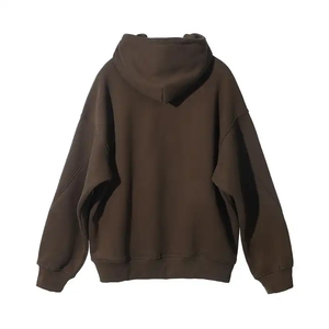 Sweat à capuche en molleton 100 % coton 400G pour homme, coupe droite, grande taille, imprimé, tricoté, hiver - Product Image 3