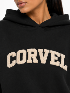 Ensemble de survêtement personnalisable brodé avec sweat à capuche ample, pantalon palazzo et joggers en chenille appliquée, coupe oversize, impression DTG - Product Image 3