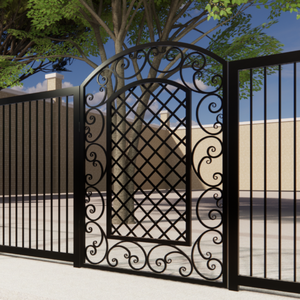 Puertas de Hierro Forjado de Primera Calidad para Casas con Elegante Puerta de Jardín y Valla Decorativa para Villas Modernas de Uso Residencial - Product Image 6