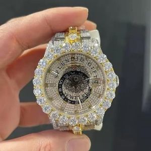 Reloj de Diamantes de Lujo Splendid Gift Jewelry, Caja de Oro Amarillo de 28 mm, Cristal de Zafiro Analógico, Movimiento de Cuarzo ETA, Cierre Oculto - Product Image 5