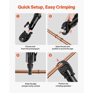 Morsa ProPress da 3/4 pollici per utensili a pressione HVAC serie Compact, in acciaio temprato 52 HRC - Compatibile con utensili a pressione da 24KN - Product Image 5