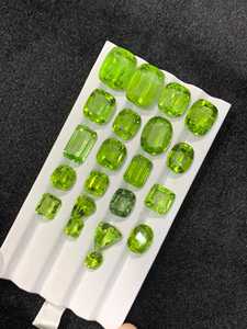 Piedras sueltas de peridoto verde natural, talladas en facetas, para la fabricación de joyas, anillos, colgantes, cristal de calidad coleccionista. - Product Image 3