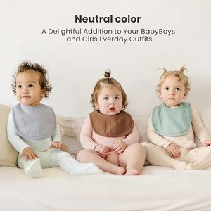 Lot de bavoirs pour bébé en 95% bambou et 5% élasthanne, doux et durables - Product Image 2