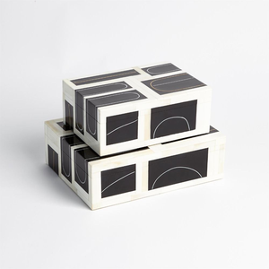 Caja decorativa de joyería con incrustaciones de resina personalizadas, con logotipo, caja india de lujo hecha a mano. - Product Image 1