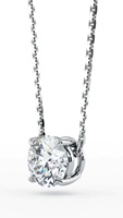 2,0 Karat Brillantschliff Labor-Diamant-Anhänger 14K Weißgold IGI-Zertifiziert Klassische Krappenfassung Hochzeits-Damenschmuck Geschenk