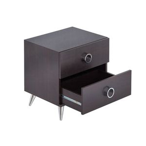 Comodino Espresso a 2 cassetti in MDF con gambe in plastica - Product Image 5