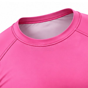 Pink Color <b>BJJ</b> <b>Rash</b> <b>Guard</b> Stretch Polyester Top Stylish Combination Custom Made For Adult Wear - Product Image 6