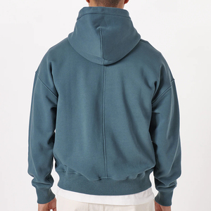 Sweat-shirts à capuche pour hommes, coupe droite, grammage lourd, épaules tombantes, impression en relief personnalisée sur le devant, style décontracté hiver - Product Image 5