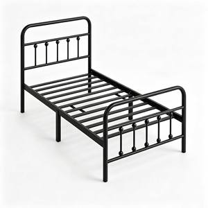 Cama inteligente plegable tamaño twin, negra, 18.6 kg/20.8 kg, OEM/ODM, de lino, con marco de metal moderno, de Vietnam, HOAN KIM - Product Image 2