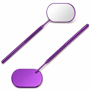 Personalized Purple Oval Handheld Metal Frame Single-Sided Makeup <b>Mirror</b> - Product Image 1