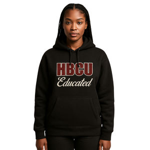 Sweat à capuche pull-over DST pour homme noir, broderie chenille, thème Sororité grecque Delta Divine Nine, style universitaire, pour les diplômés des HBCU - Product Image 1