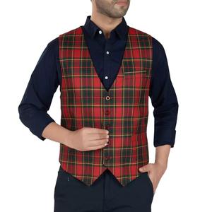 Chaleco Escocés de Lana para Hombre, de Alta Calidad, Sólido, Corte Regular, Sin Mangas, Transpirable y Antiarrugas - Product Image 6