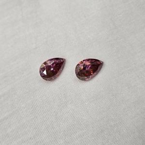 เพชรโมอิสเคลือบสีชมพูทรงหลวมเหมาะสำหรับทำเครื่องประดับมีสไตล์ทำจากแร่ควอทซ์ธรรมชาติรูปทรงลูกแพร์100กะรัต - Product Image 2