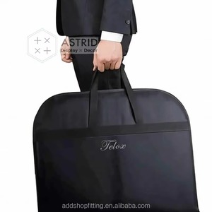 Sacs à vêtements Astrid 60 x 100 CM en tissu Oxford noir, personnalisables avec logo, pour costumes homme et femme, pour magasins de mode - Product Image 3