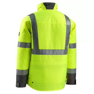 Wholesale High Visibility Construction Workwear Jacket Hi Vis Workwear Waterproof Feature Softshell Safety Jackets - Product Image 4